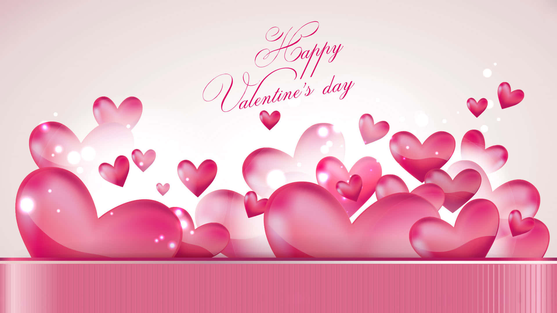 Pink Gradient Hearts Greeting Valentine Background