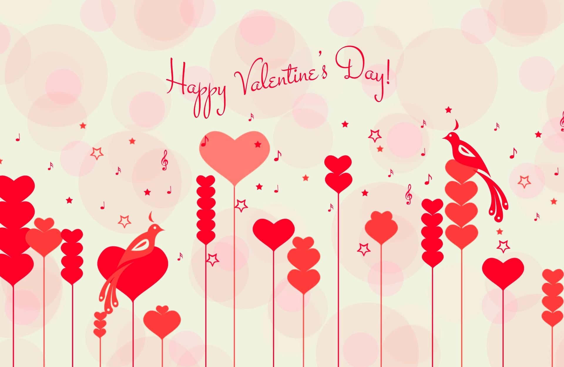 Balloon Hearts Happy Valentine Background