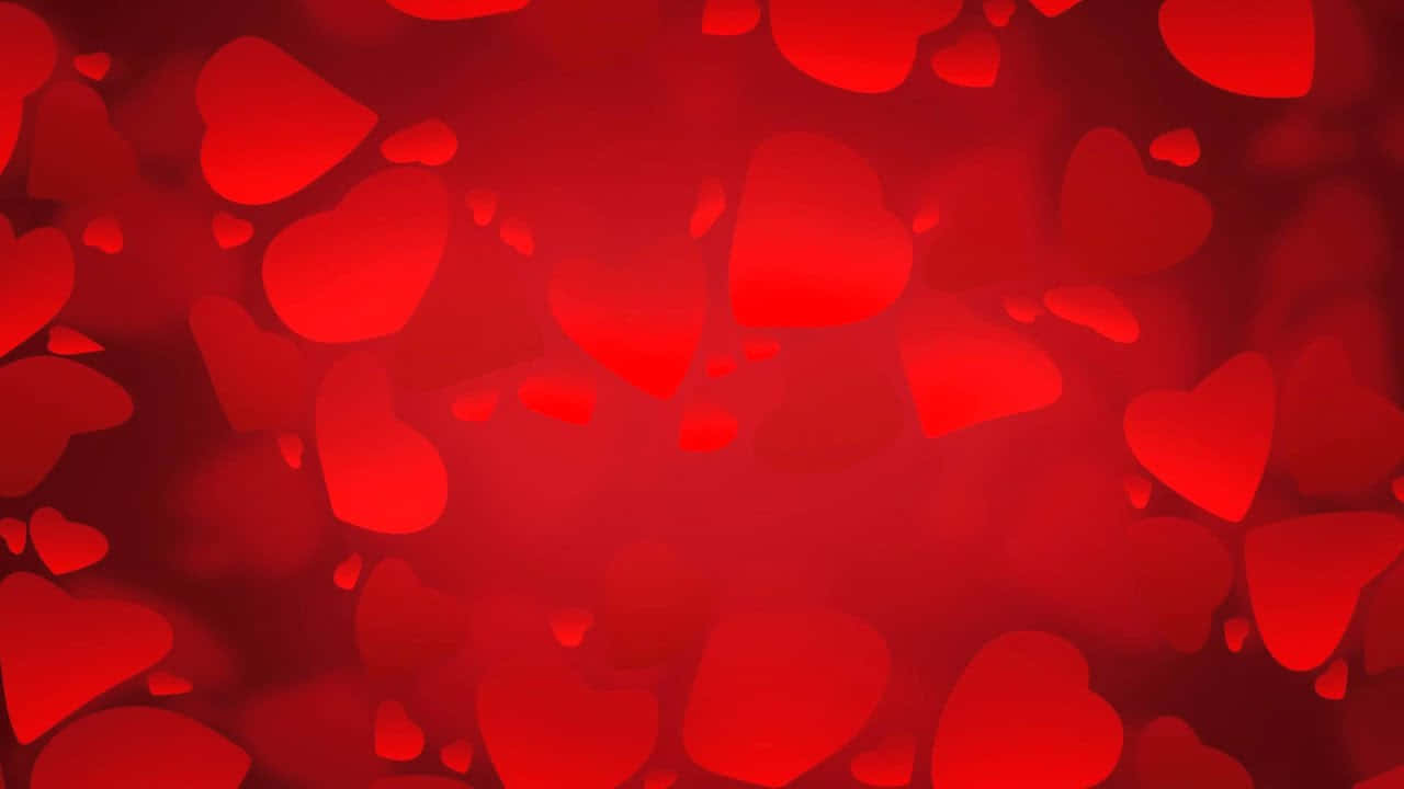 Valentine Background With Floating Hearts