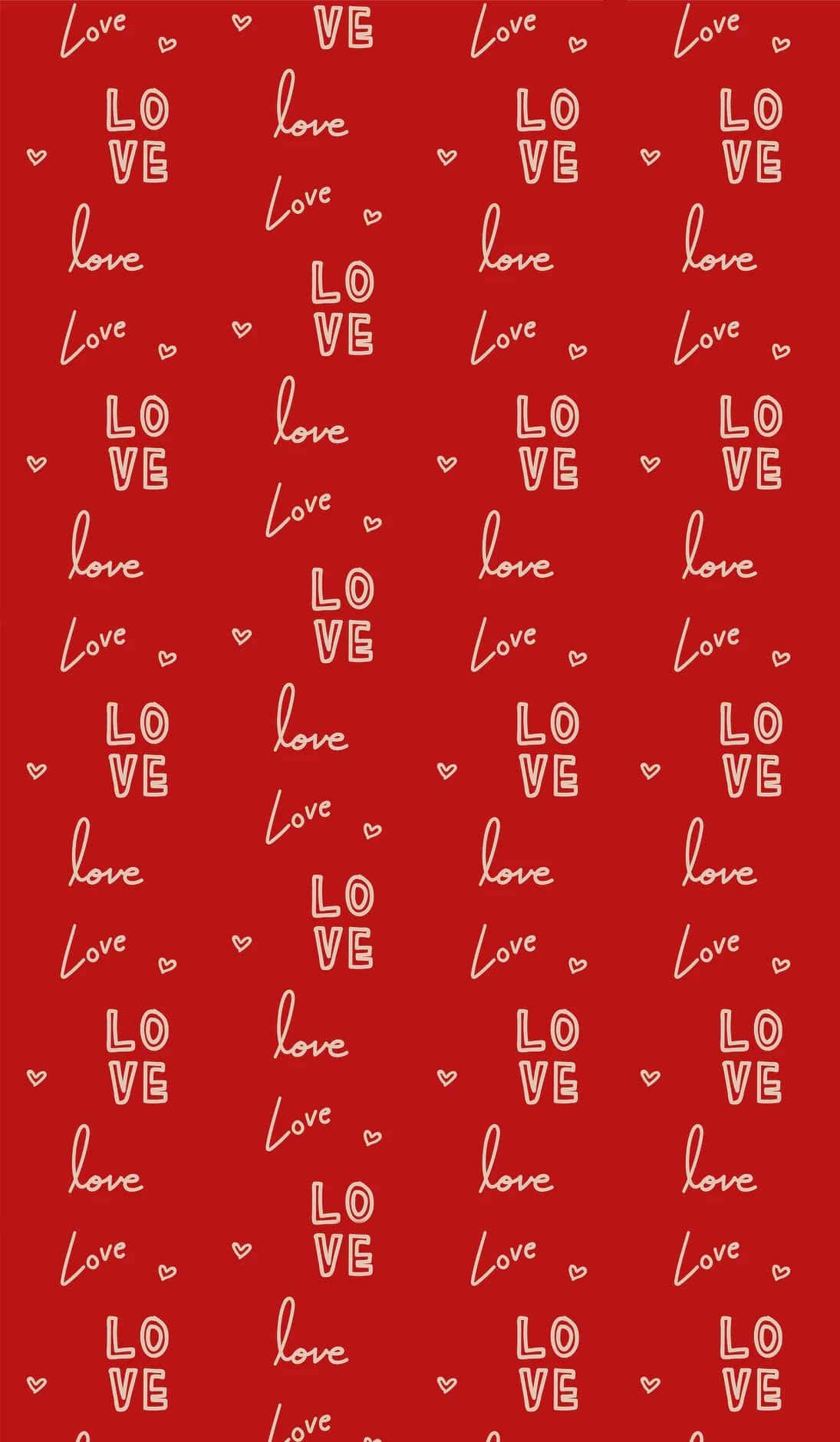 Cute Red Love Valentine Background