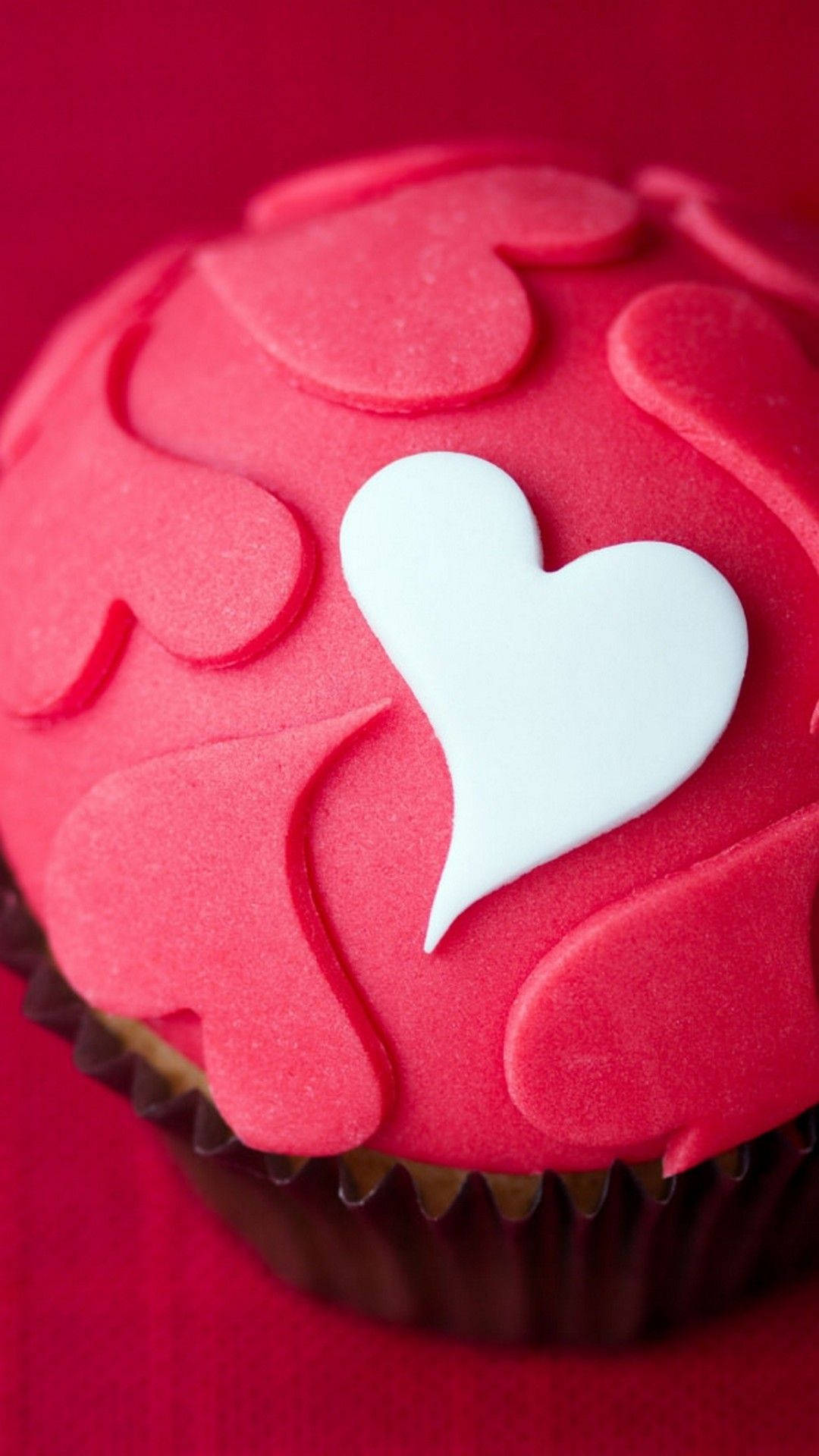 Cupcakesde San Valentín Lindos De Android. Fondo de pantalla