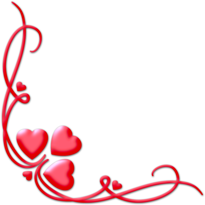 Valentine Heart Border Graphic PNG