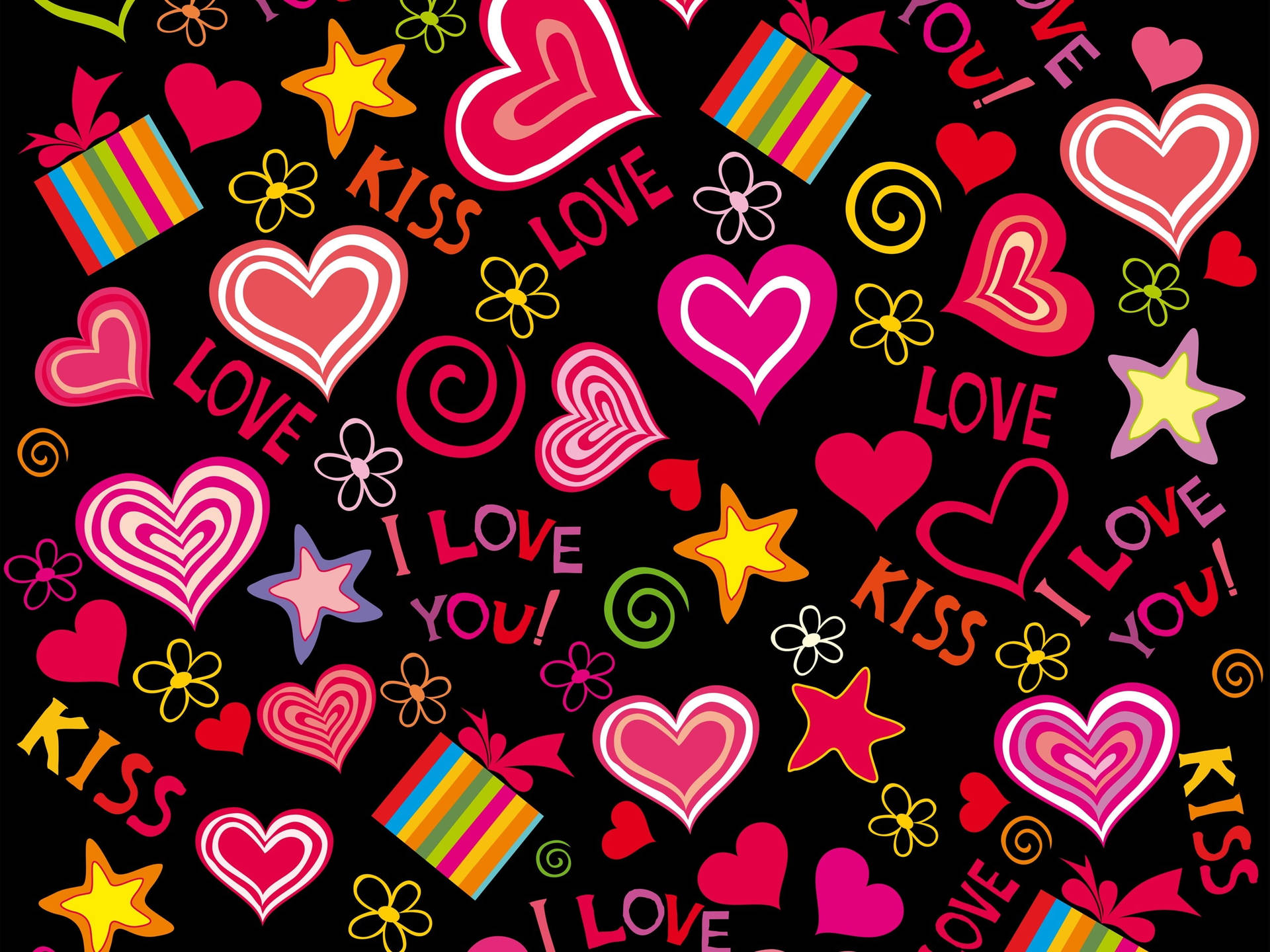 Valentine Hearts Background Design Wallpaper