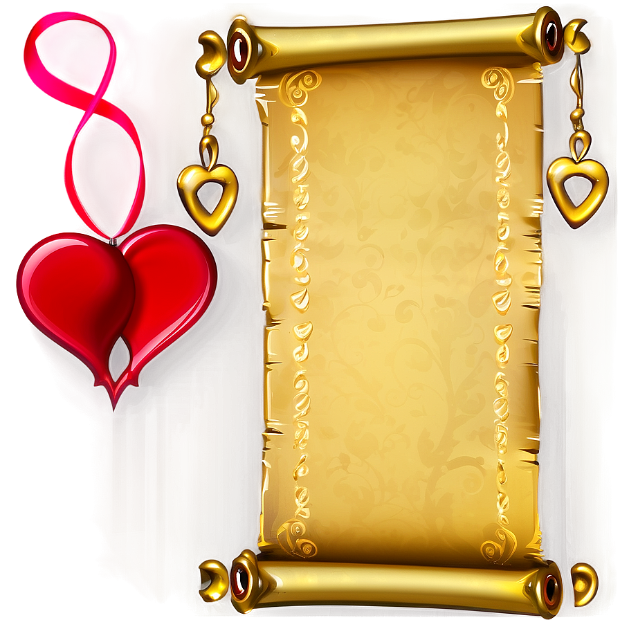 Valentine's Day Love Scroll Png 15 PNG