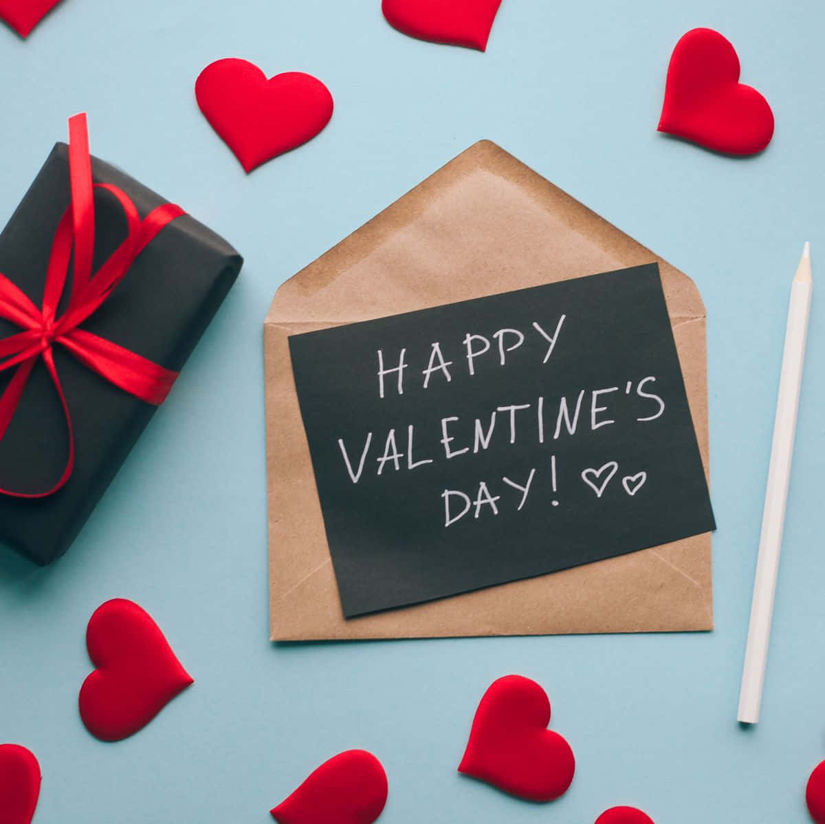 Happy Valentine's Day Card With Gift Pictures