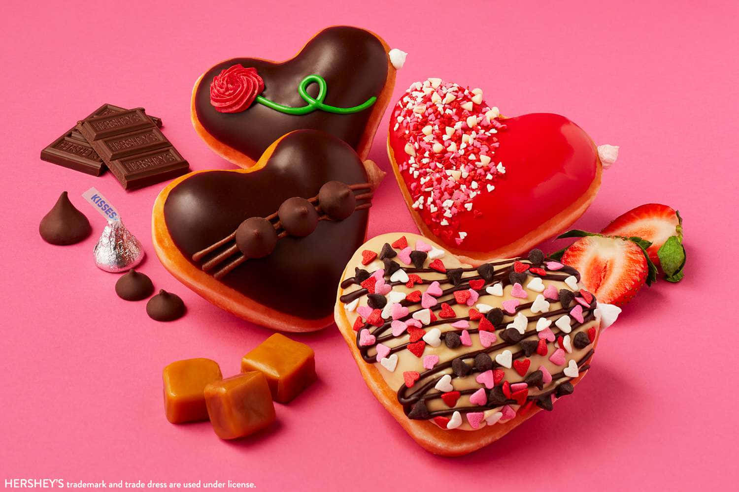 Heart Donuts Flavors Valentine's Day Pictures 1500 x 1000 Picture