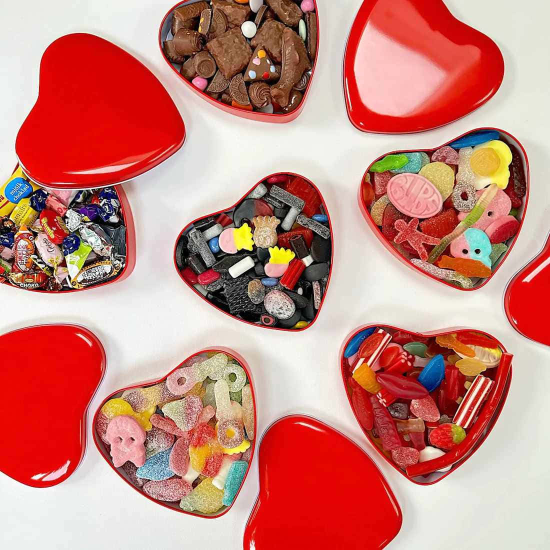 Heart Case Candies And Chocolate Valentine's Day Puctures 1100 x 1100 Picture