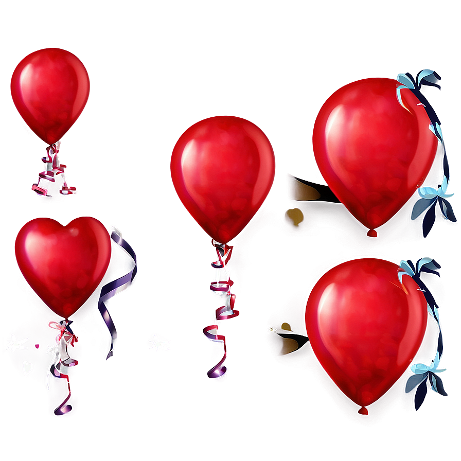 Valentine's Day Red Balloons Png 52 PNG