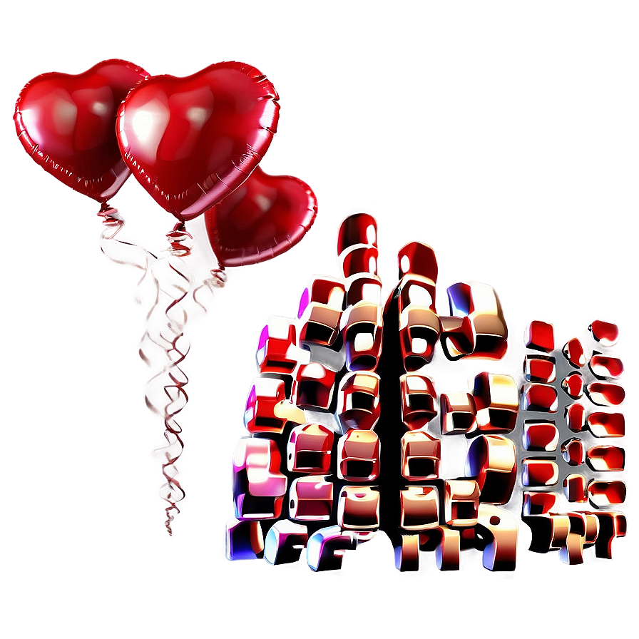 Valentine's Day Red Balloons Png 97 PNG