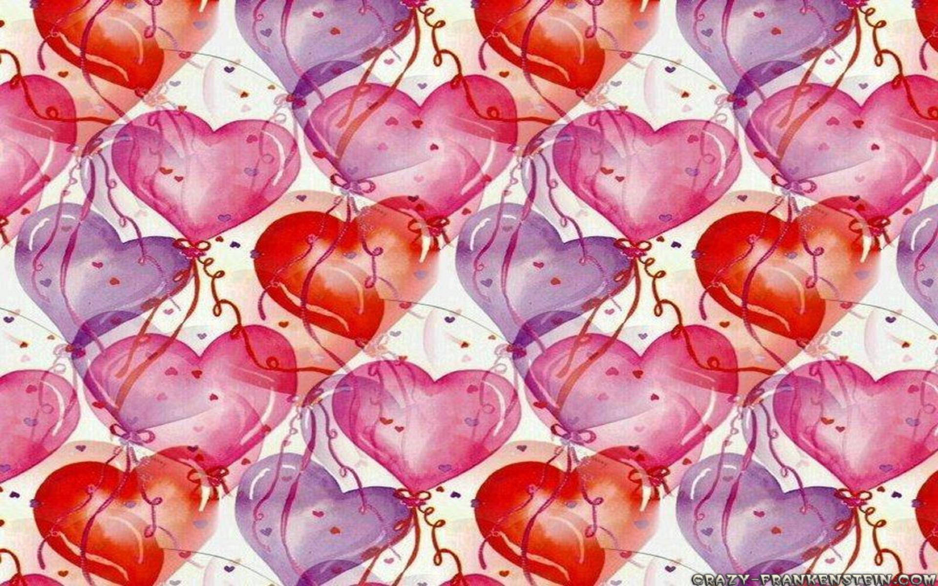 Artede Globos De Corazones De San Valentín Fondo de pantalla