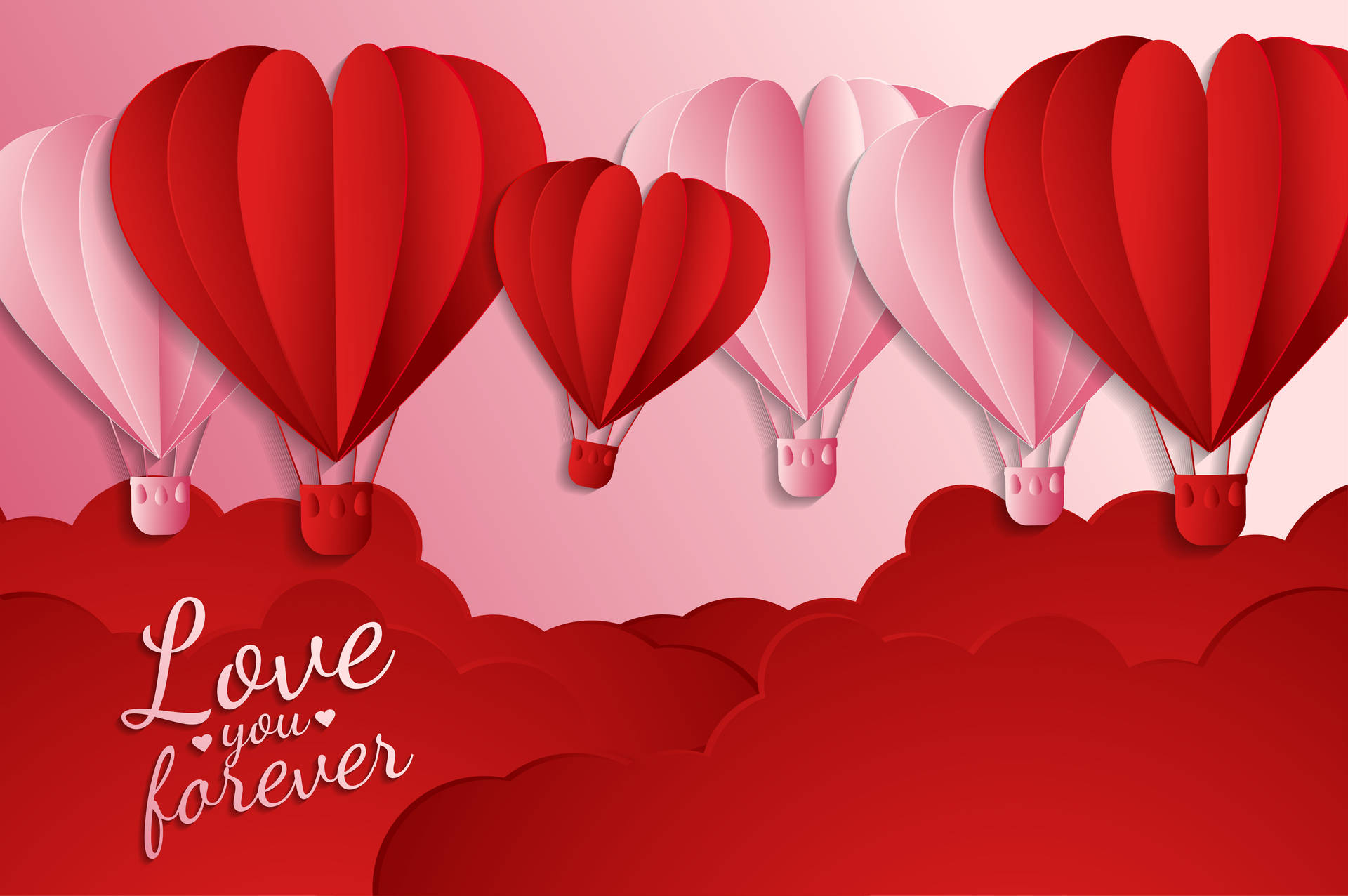 Valentinstagheißluftballons Wallpaper
