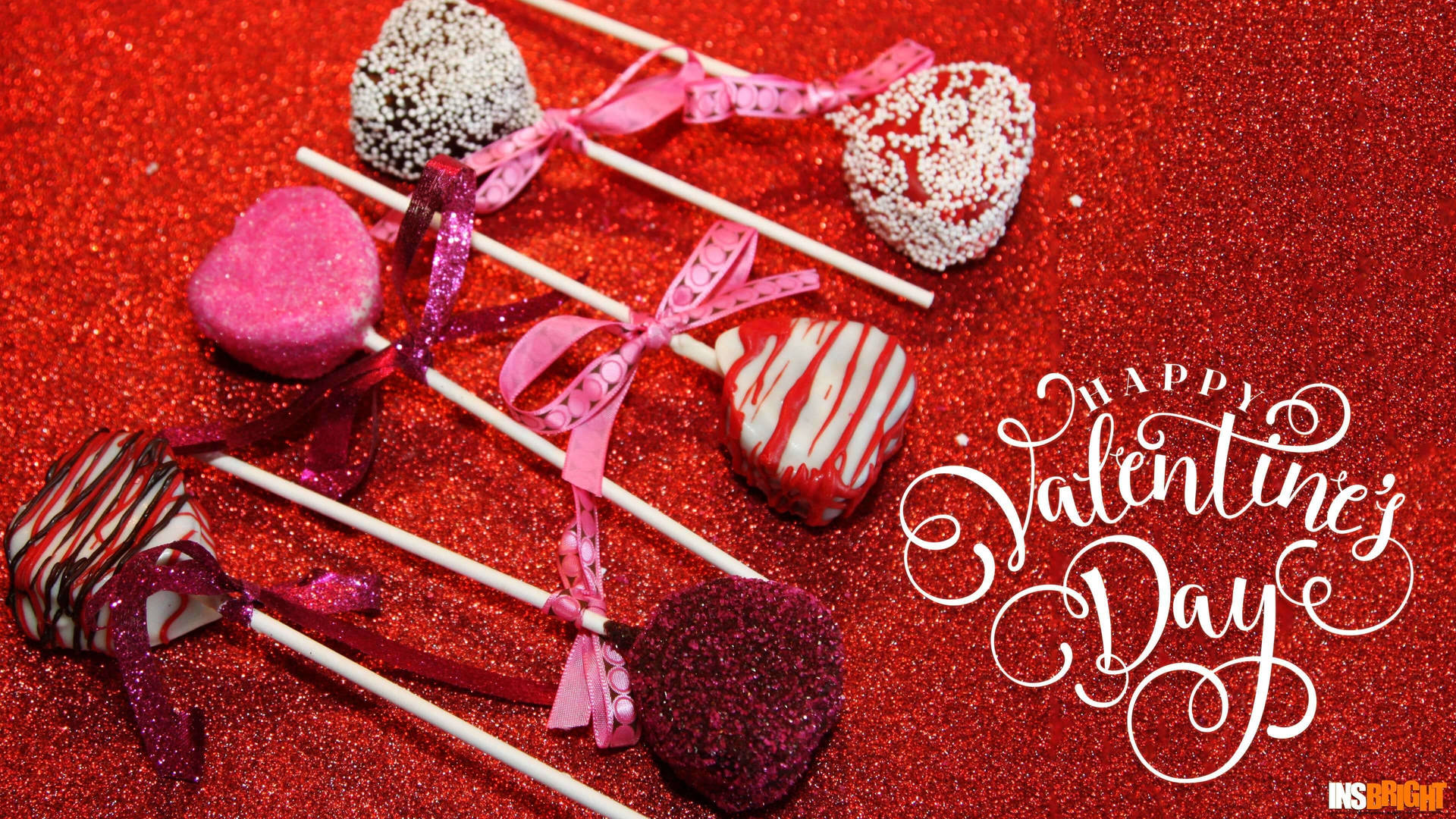 Valentins Lollipop Hjerter Wallpaper