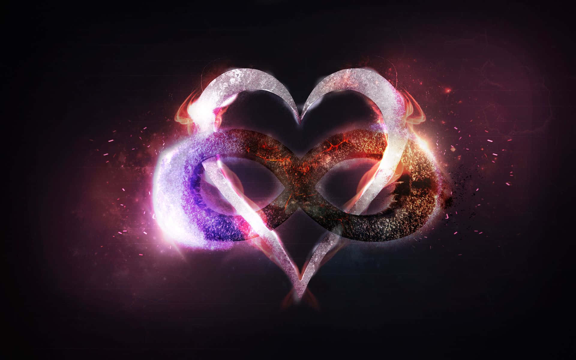 Heart Merged With Infinity Valentines Day Background