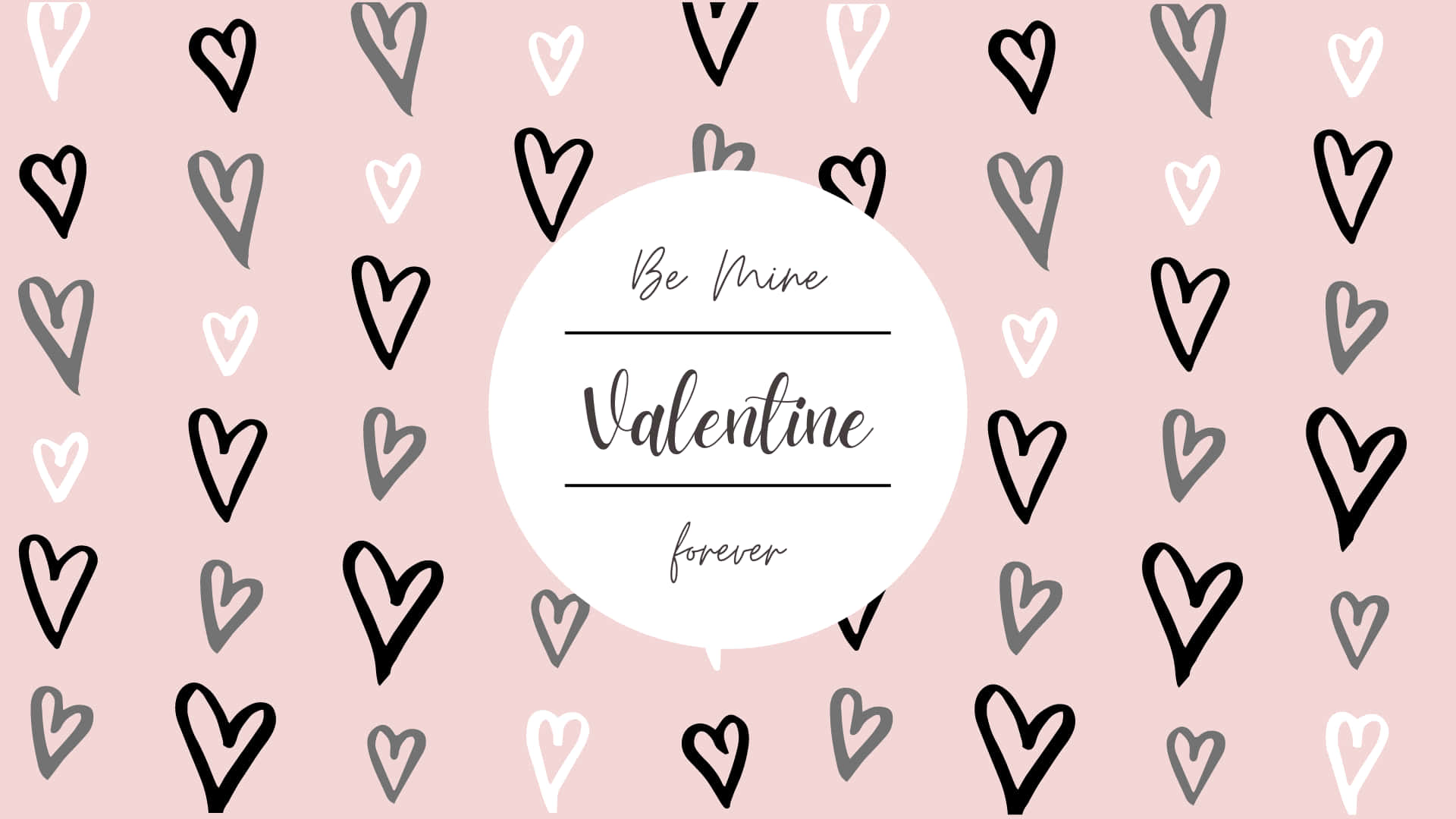 White Black And Gray Hearts Valentines Day Background