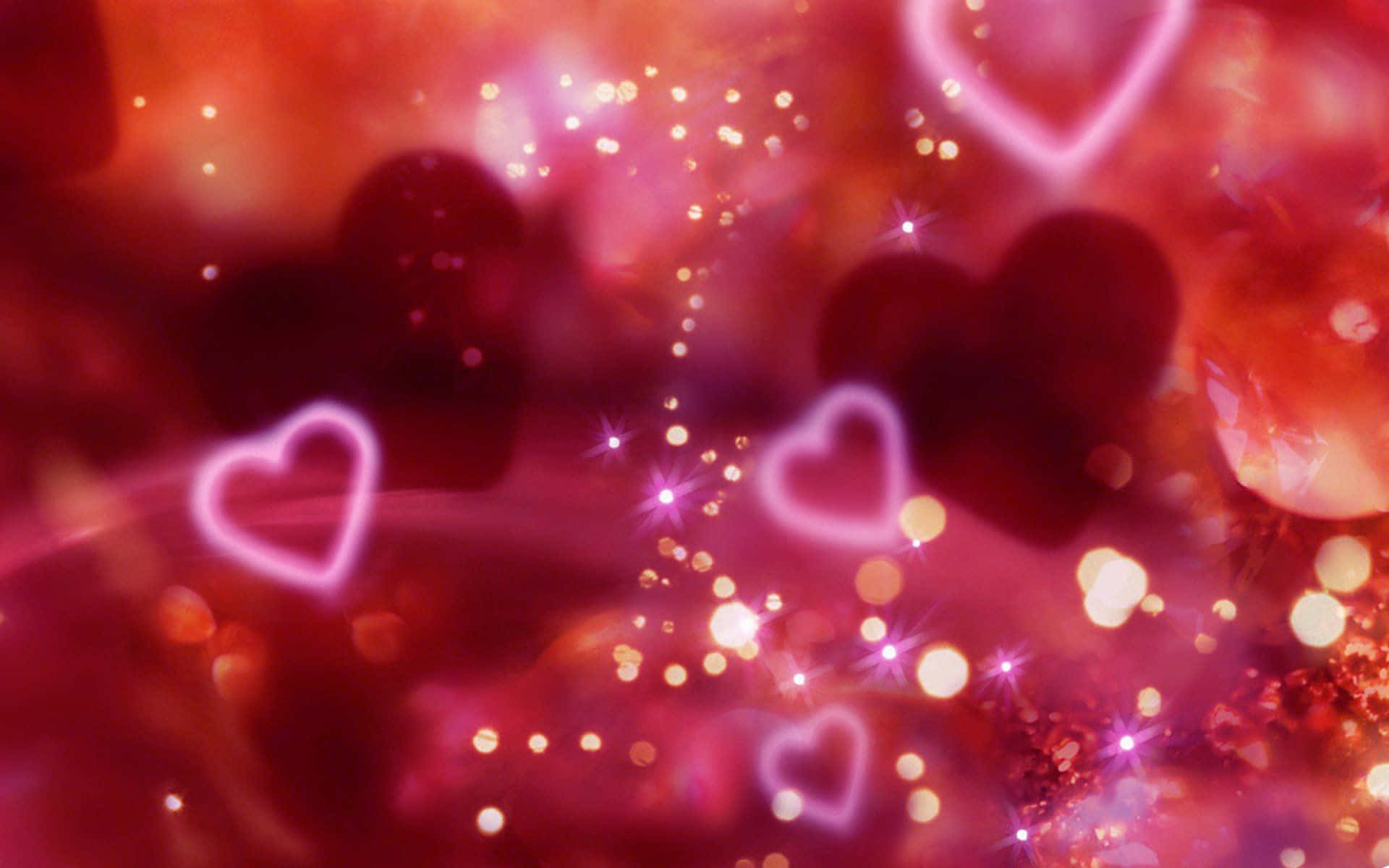 Magenta Hearts Valentines Day Background