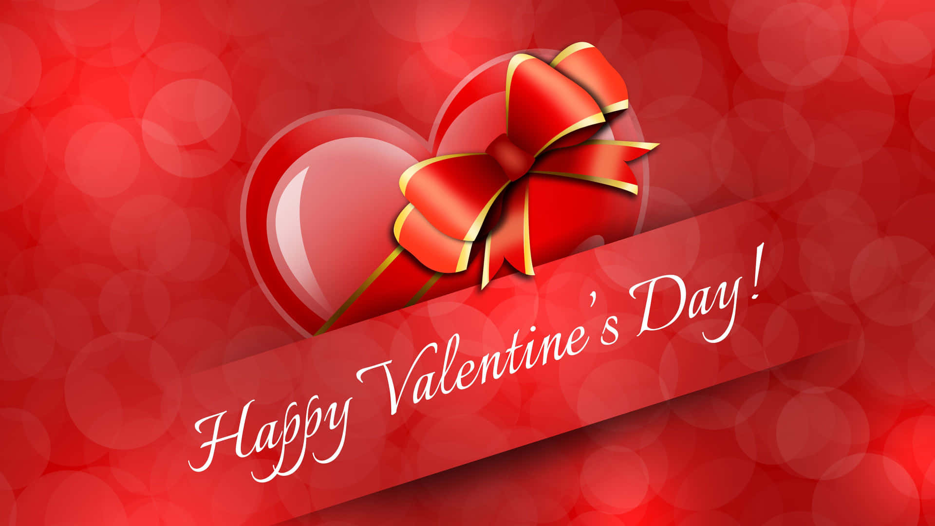 Read Heart And Red Bow Valentines Day Background