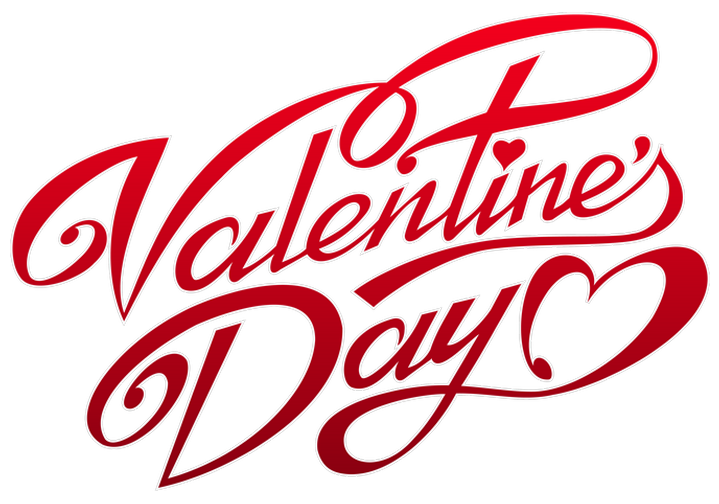 Valentines Day Calligraphy PNG