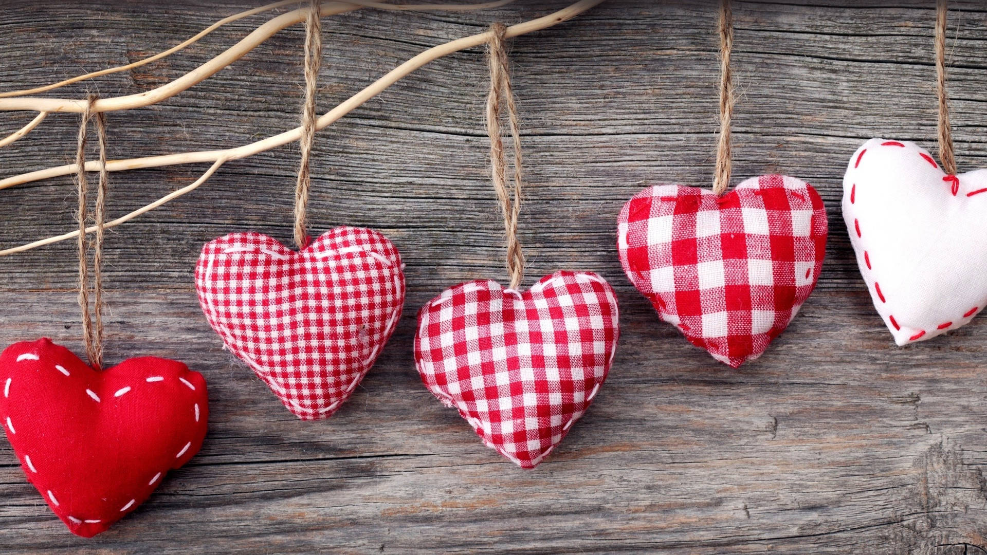Valentines Day Desktop Cloth Hearts Background