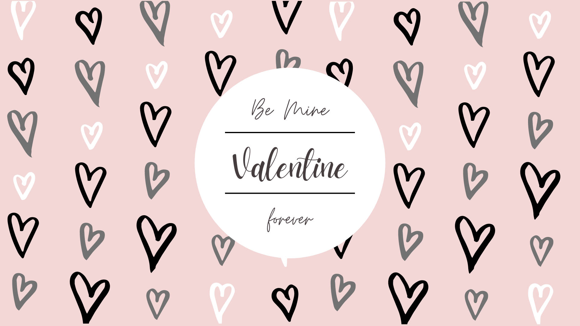 Black Hearts Valentines Day Desktop Wallpaper