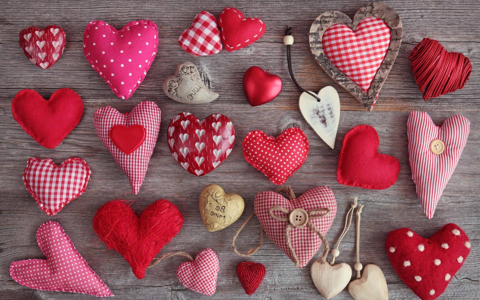 Pink Pillow Hearts Valentines Day Desktop Wallpaper