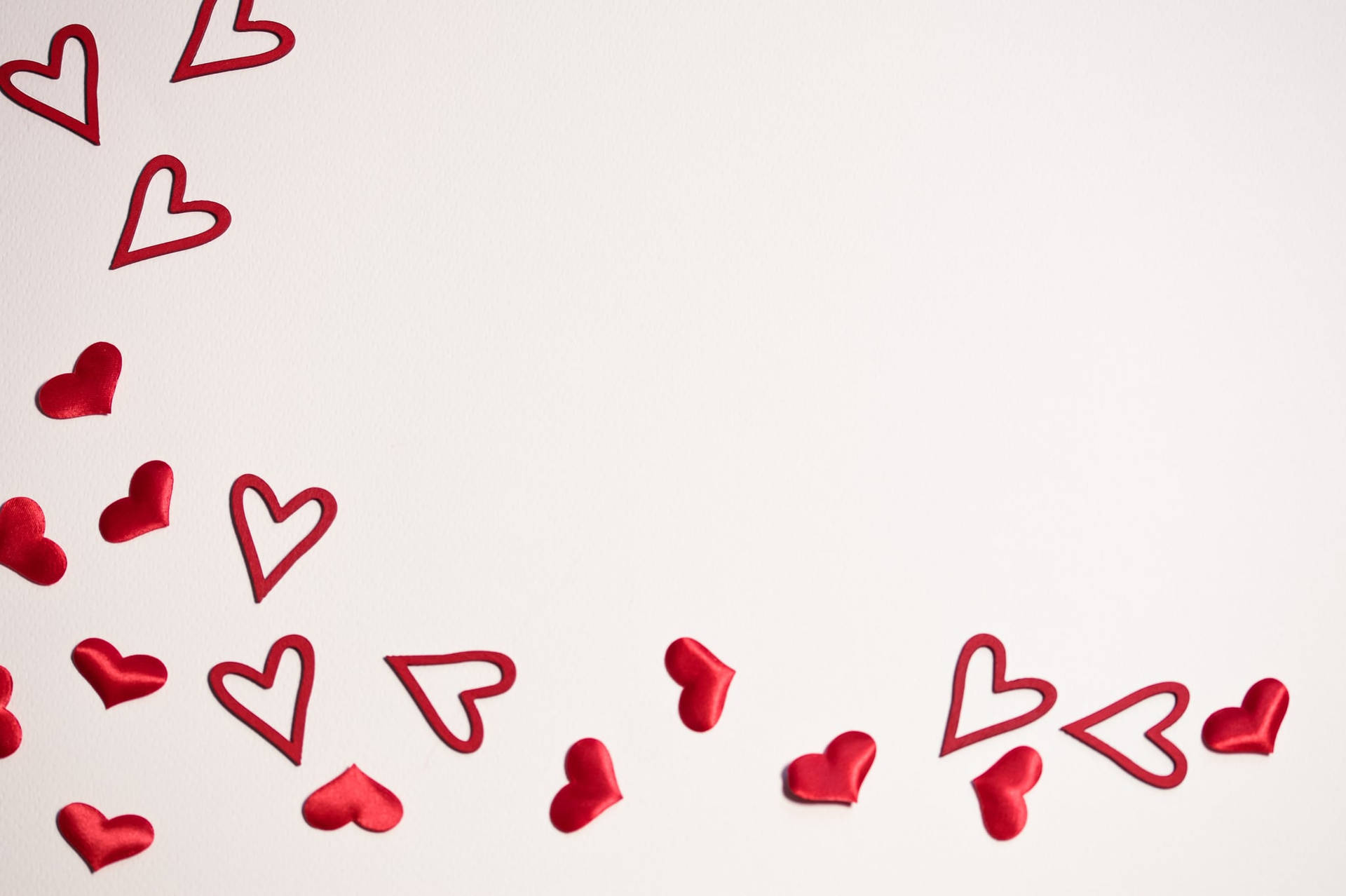 3d Red Hearts Valentines Day Desktop Wallpaper