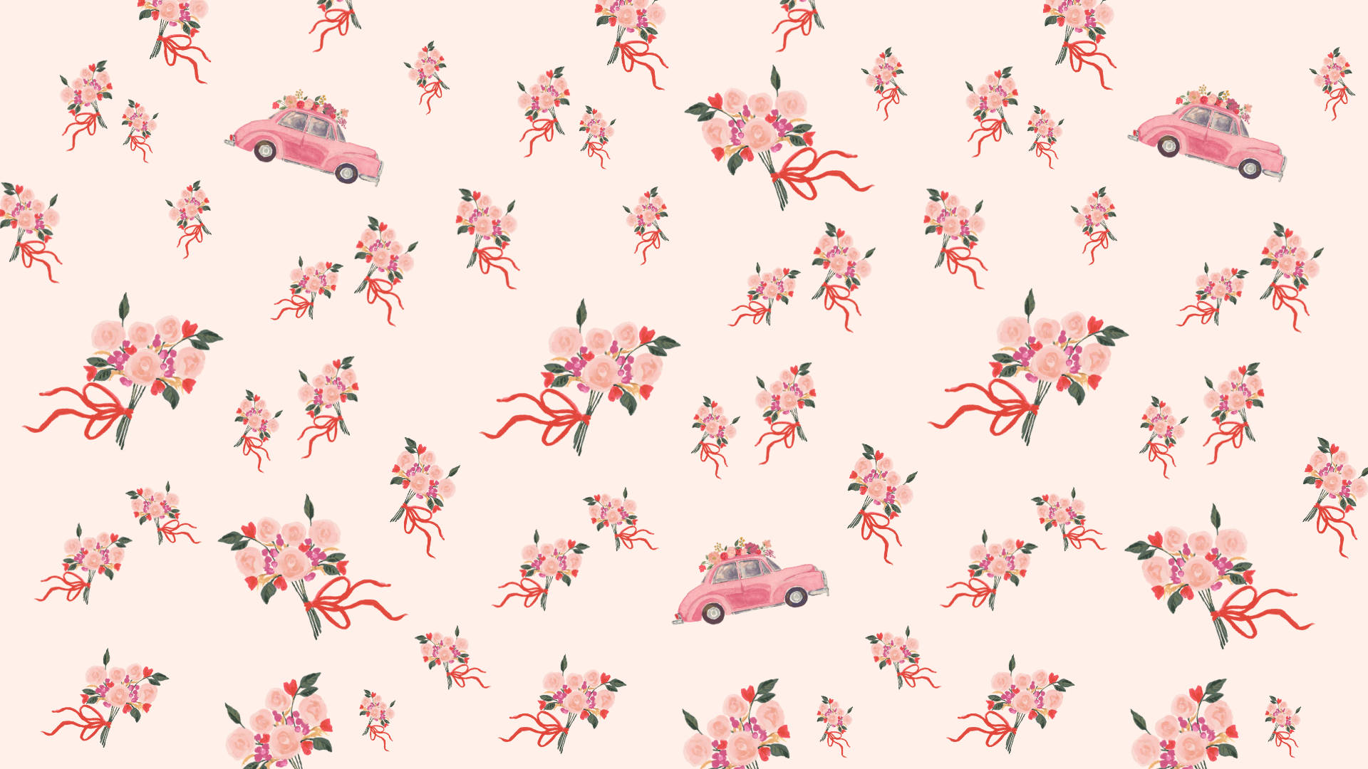 Pink Roses For Valentines Day Desktop Wallpaper