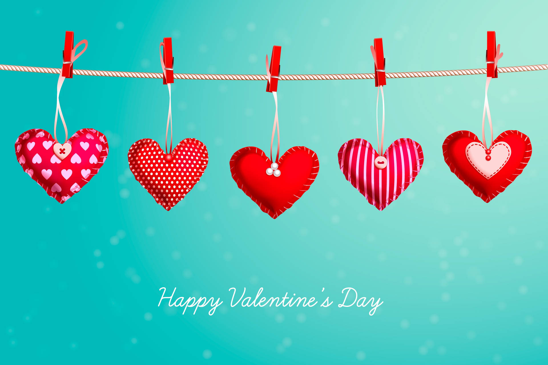 Díade San Valentín: Corazones Colgantes. Fondo de pantalla