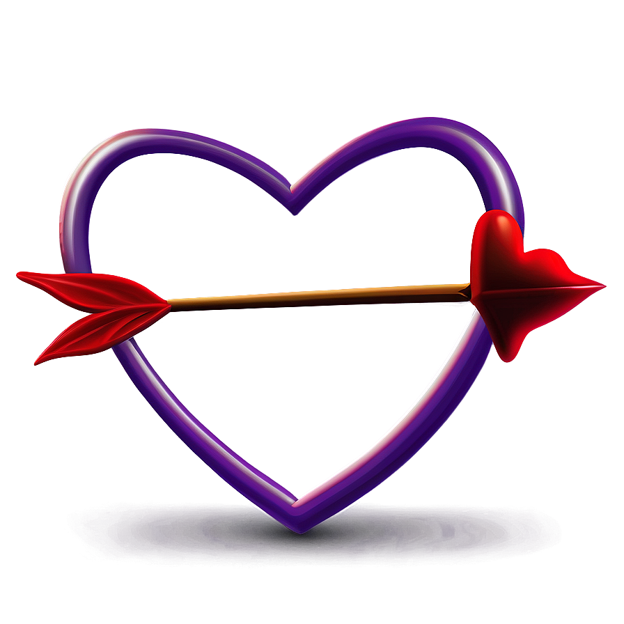 Download Valentines Day Heart Arrow Png 05212024 | Wallpapers.com