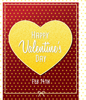 Valentines Day Heart Card PNG