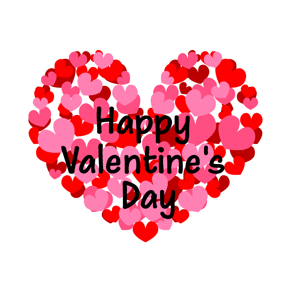 Valentines Day Heart Collage PNG