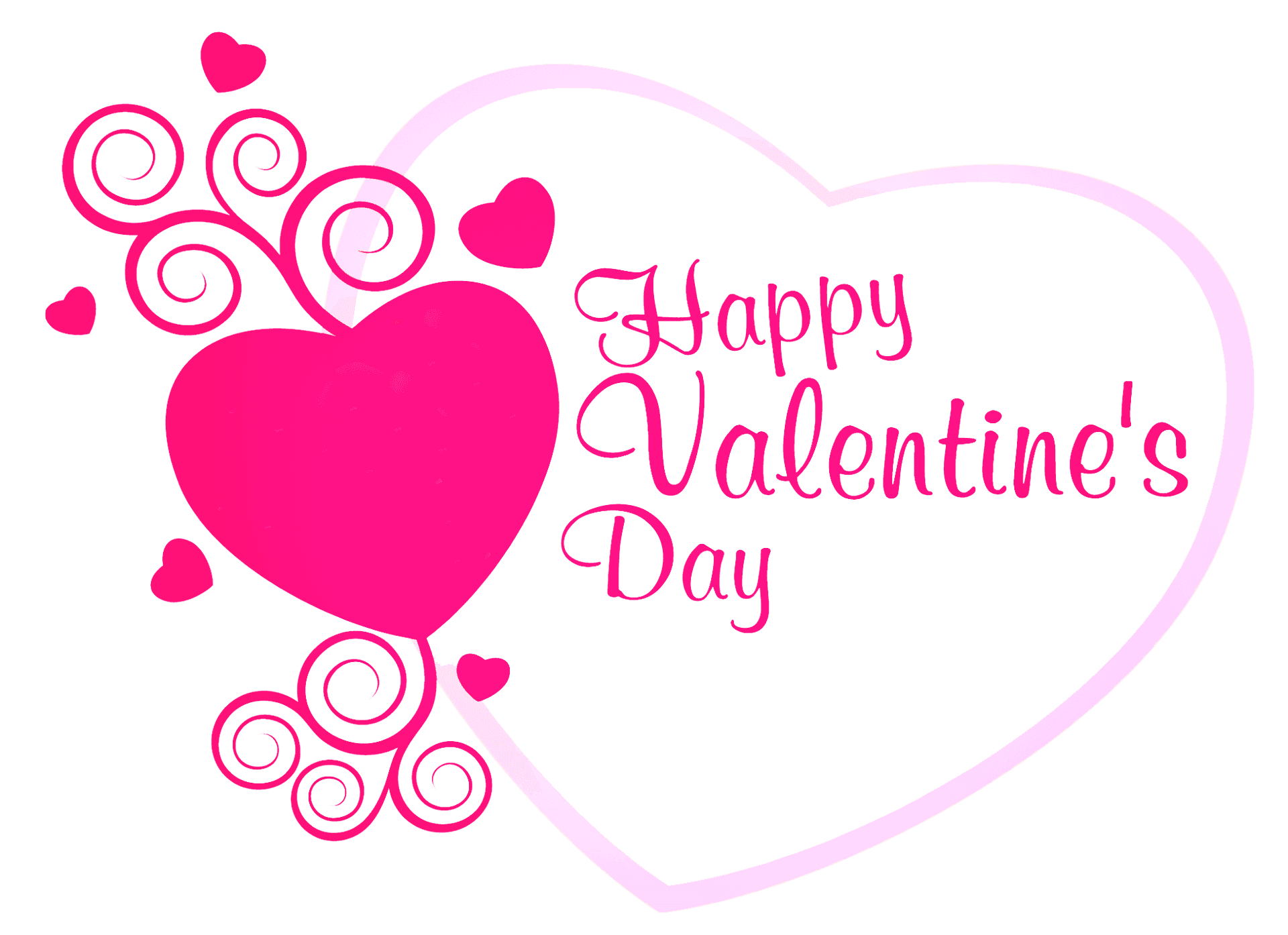 Valentines Day Heart Greeting PNG