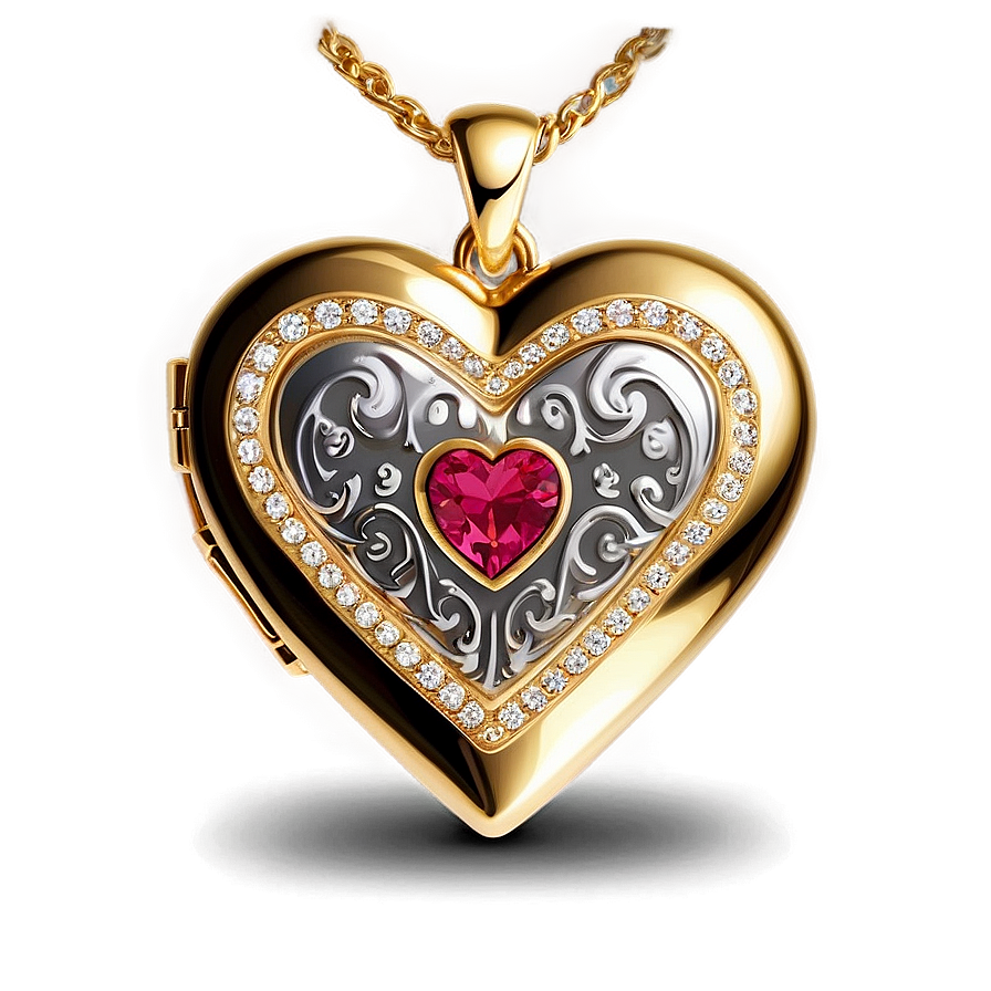 Download Valentines Day Heart Locket Png Iee19 | Wallpapers.com