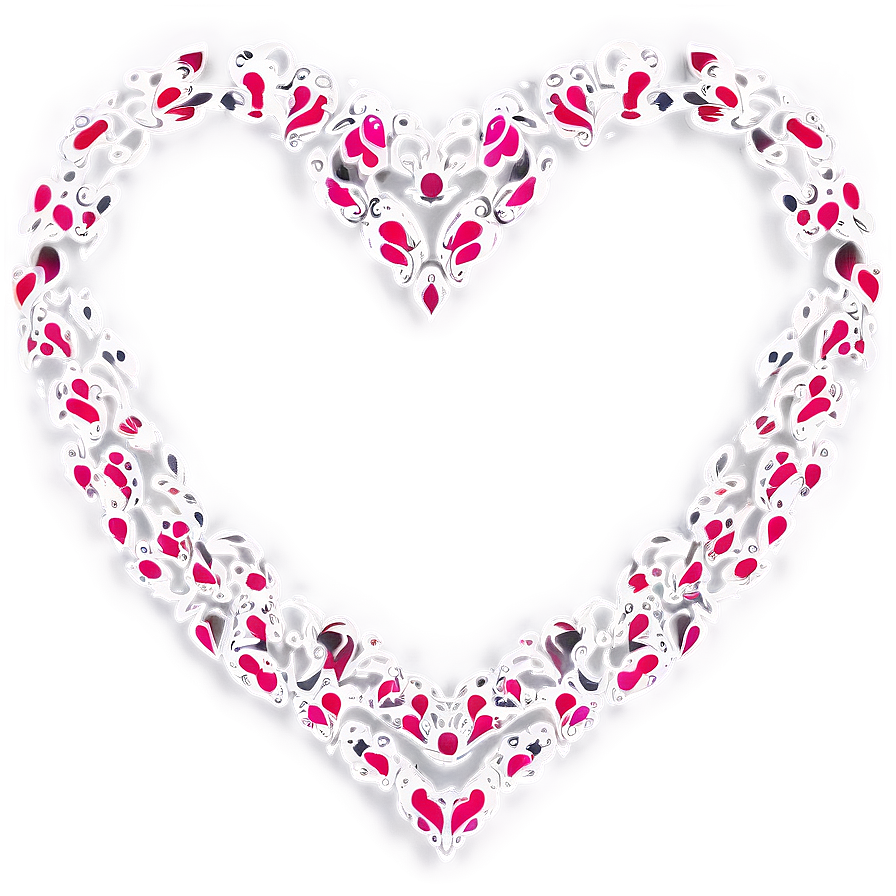 Valentines Day Hearts Border Png Gmj PNG