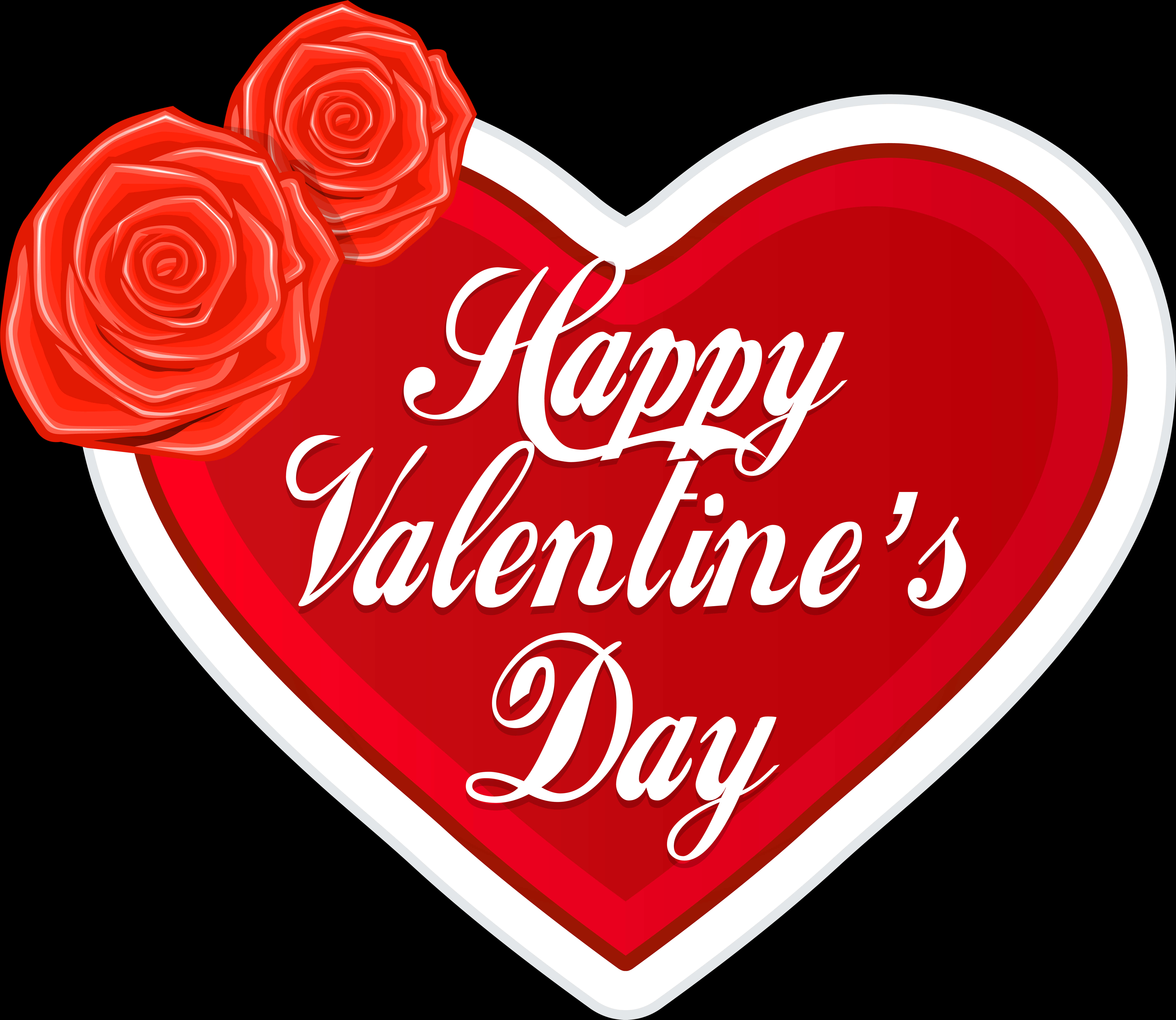 Valentines Day Heartwith Roses PNG