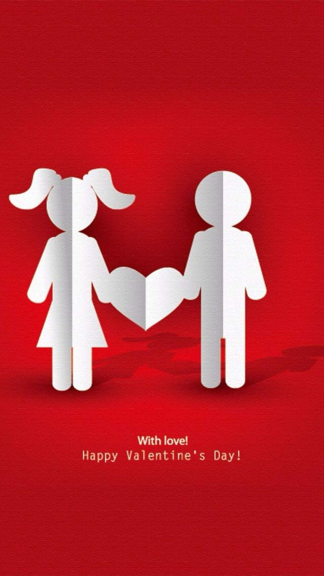Romantischgestaltetes Valentinstag Iphone Hintergrundbild Wallpaper