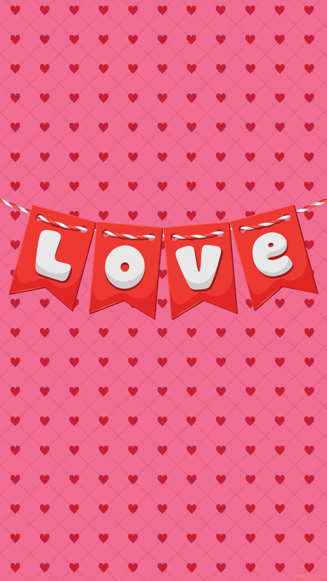 Fondode Pantalla De San Valentín Para El Celular En Tonos Rosados De Amor. Fondo de pantalla