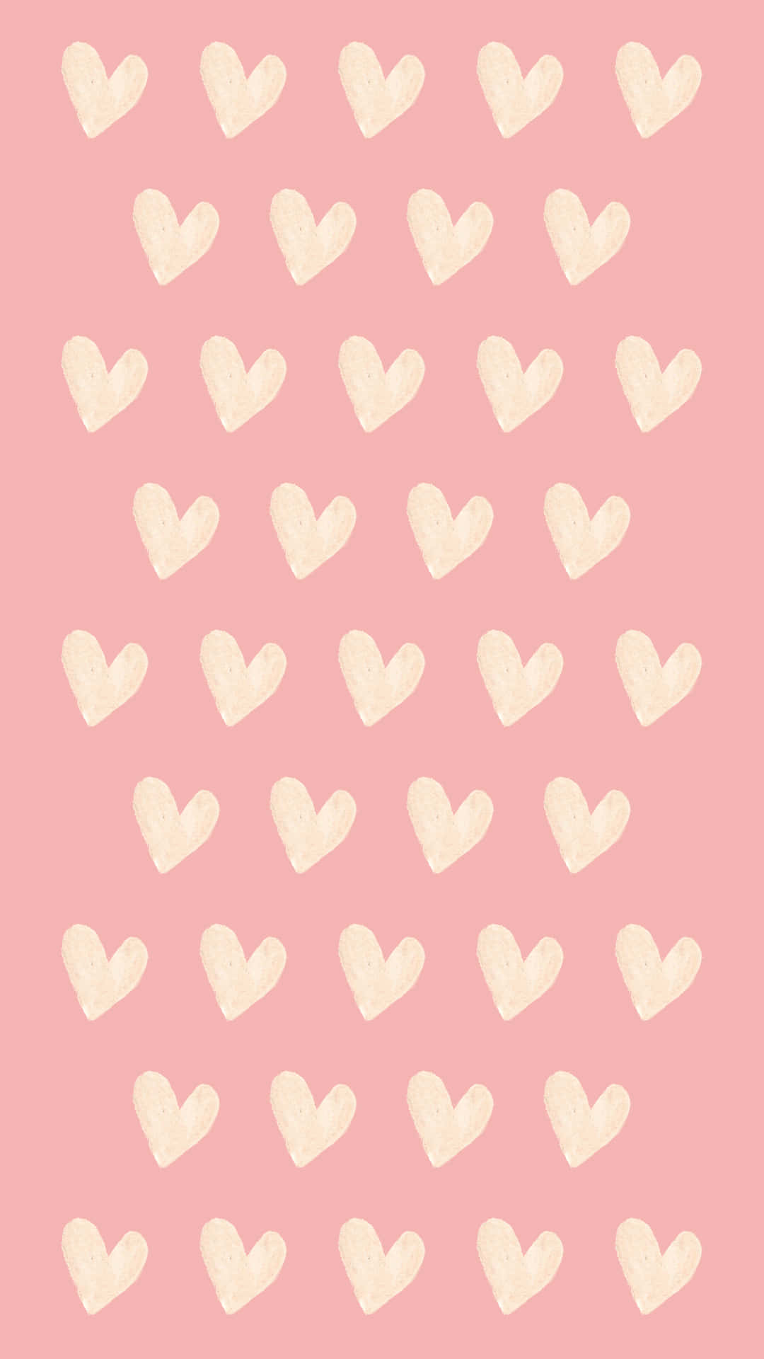 En pink baggrund med hvide hjerter på det. Wallpaper