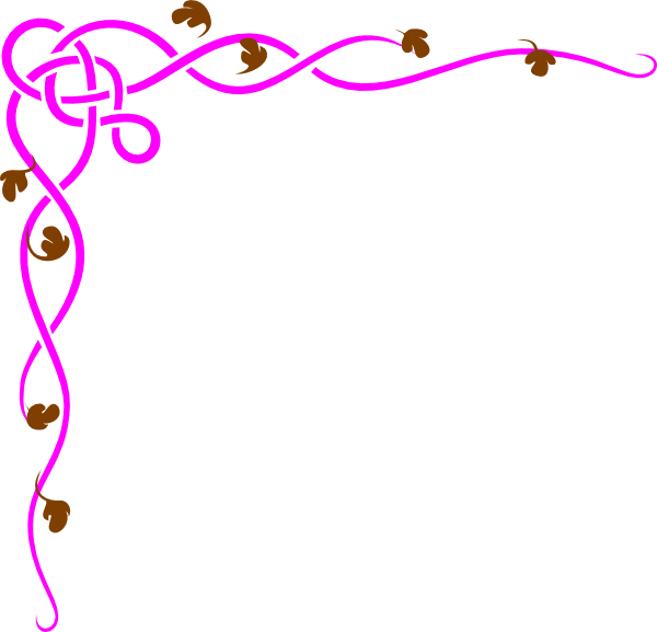 Valentines Day Pink Knot Border PNG