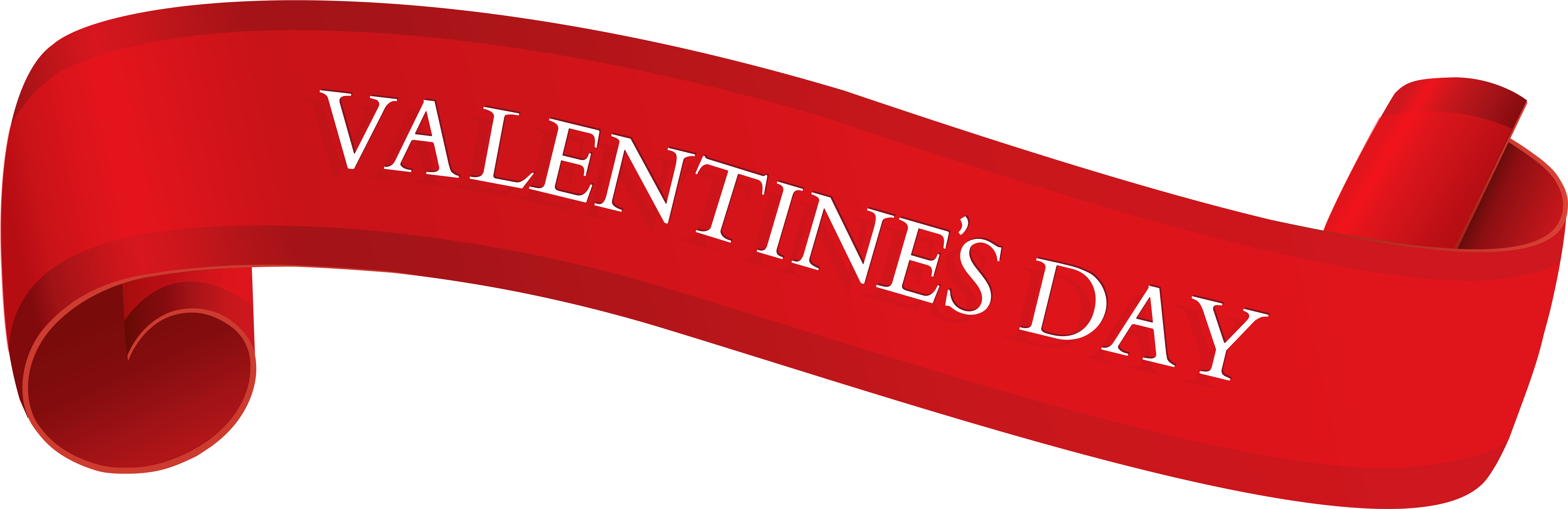 Valentines Day Red Banner PNG