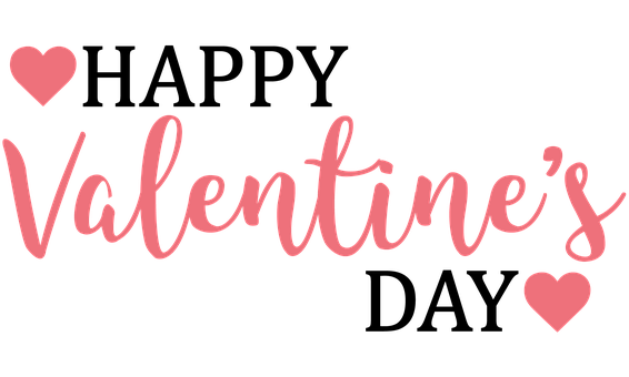Valentines Day Script Text Design PNG