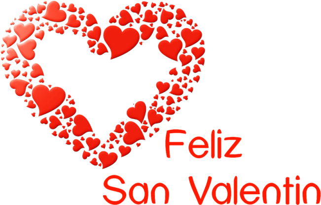 Valentines Day Spanish Greeting PNG