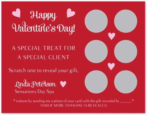 Valentines Day Special Treat Scratch Card PNG