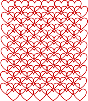 Valentines Heart Pattern Background PNG
