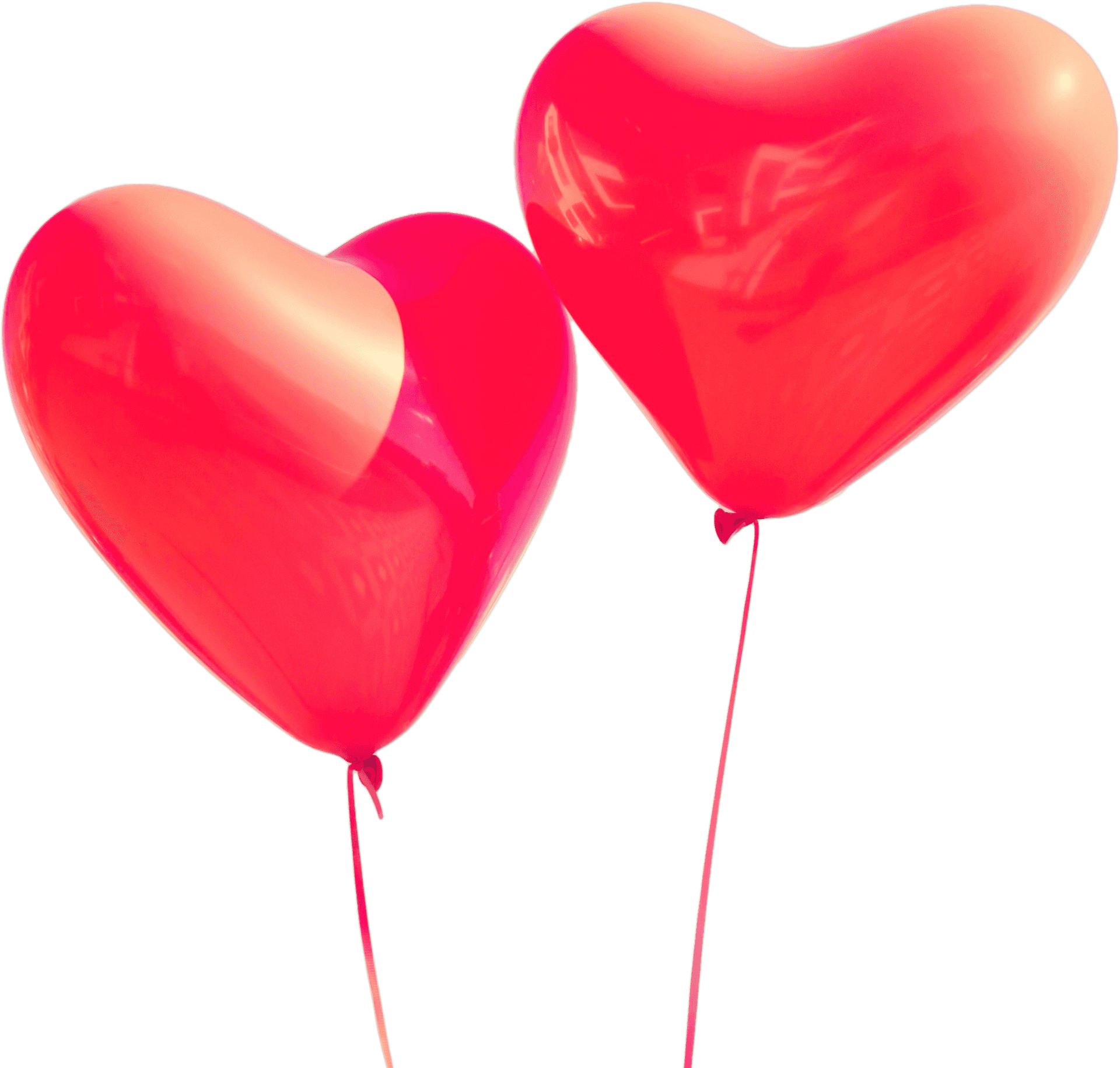 Valentines Heart Shaped Balloons PNG