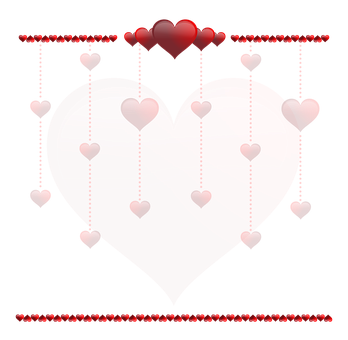 Valentines Hearts Dark Backdrop PNG