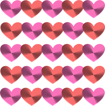 Valentines Hearts Pattern PNG