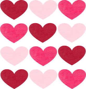 Valentines Hearts Pattern PNG