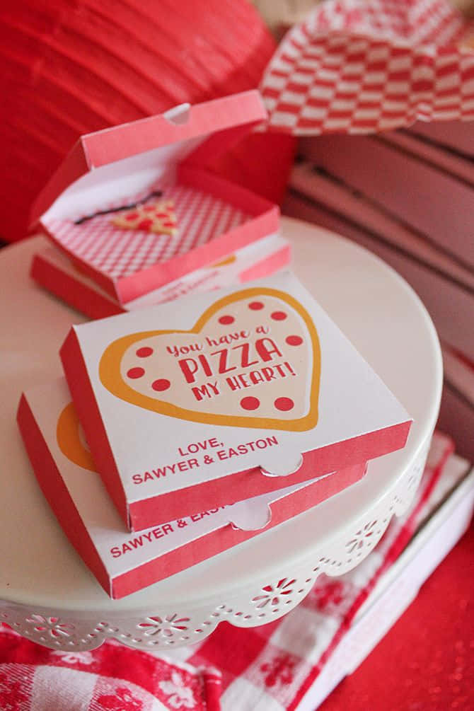 Valentines Themed Pizza Box Pictures