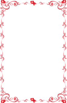 Valentines Red Heart Frame PNG