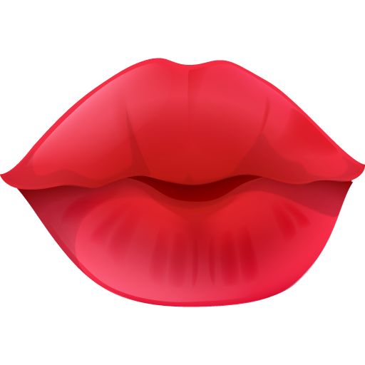 Valentines Red Lips Graphic PNG